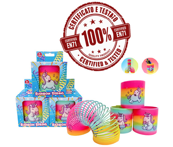 MAGIC RAINBOW SPRING (Unicorno) Multicolorata 9x9cm – In Box Singolo…x180